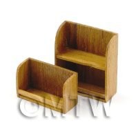 Dolls House Miniature Handmade Single And Double Teak Shelf / Spice Racks